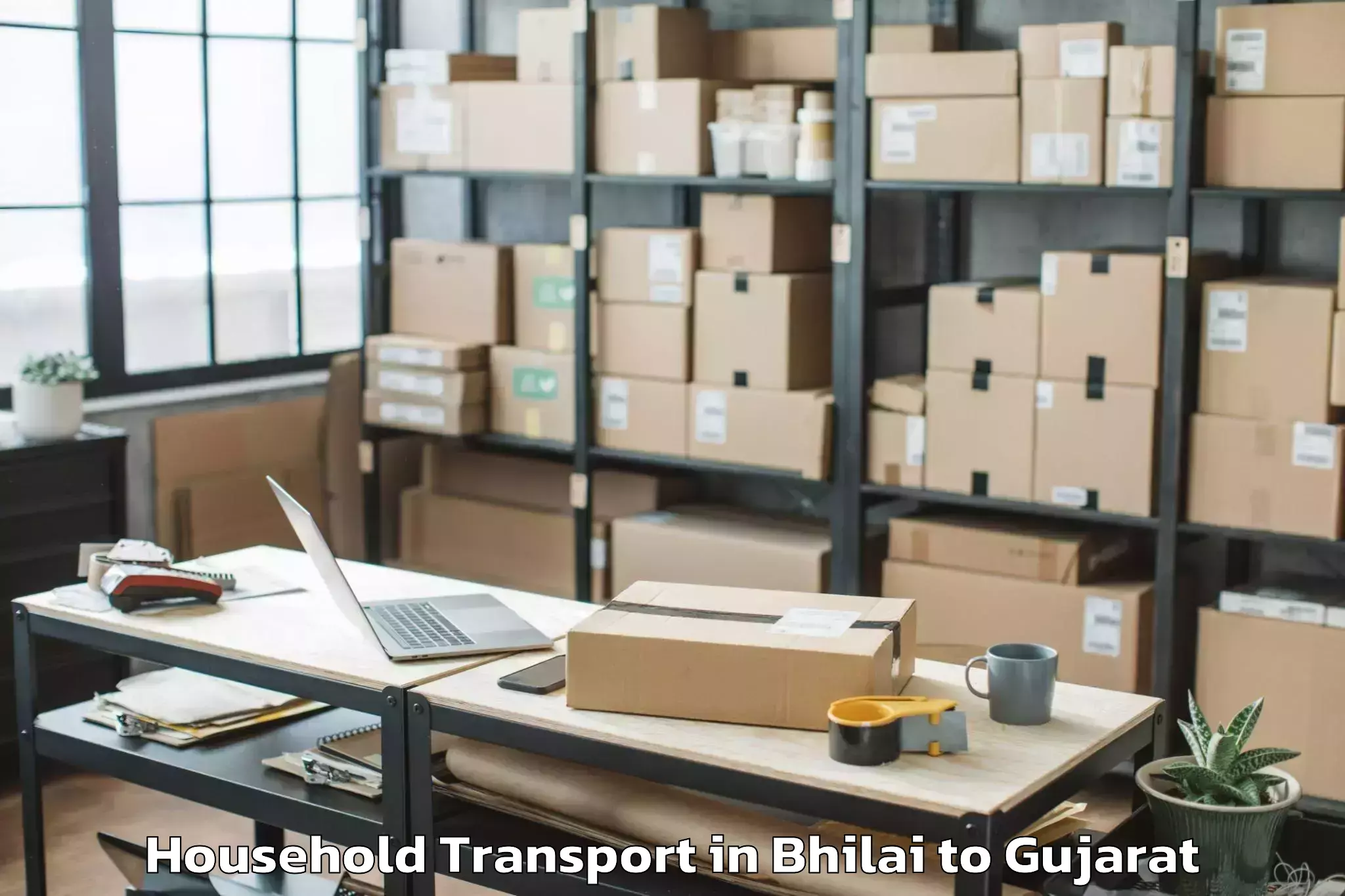 Bhilai to Jamkandorna Household Transport Booking